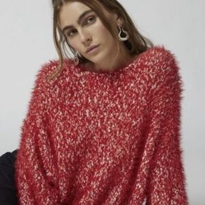 Forever 21 Red Tinsel Sweater New Large